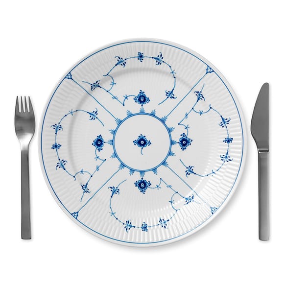 Blue Fluted Plain plate - Ø 27 cm - Royal Copenhagen
