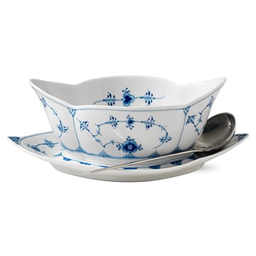 Blue Fluted Plain sauce bowl with saucer - 55 cl - Royal Copenhagen