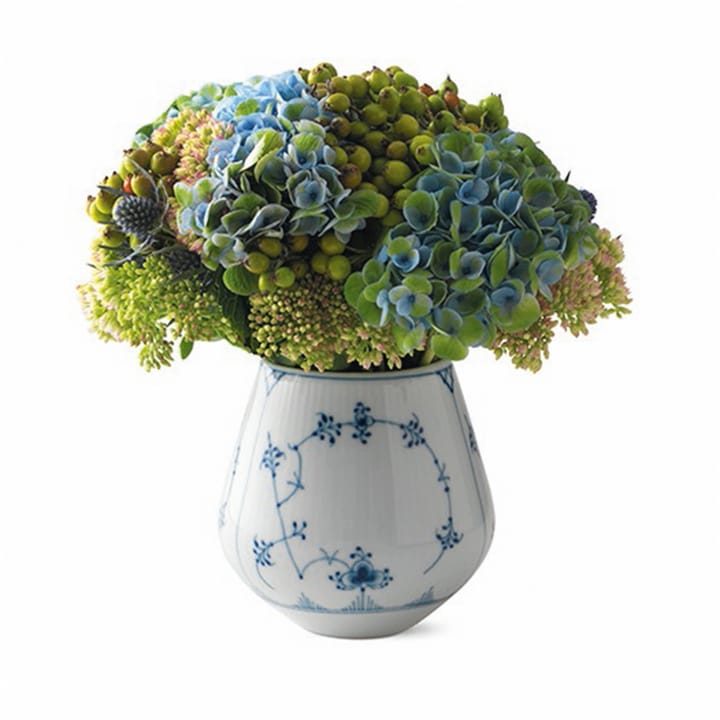 Blue Fluted Plain vase - 12 cm - Royal Copenhagen