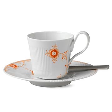 Multicoloured Elements cup with saucer - 25 cl high handle - Royal Copenhagen