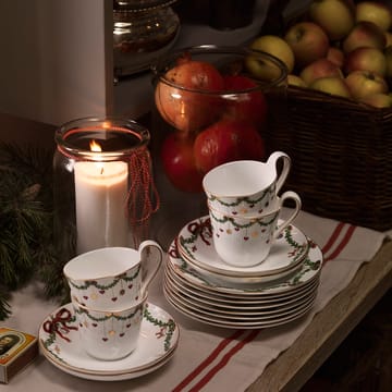 Star Fluted Christmas cup and saucer - 24 cl - high handle - Royal Copenhagen