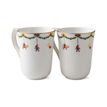 Star Fluted Christmas mug 2-pack - 33 cl - Royal Copenhagen