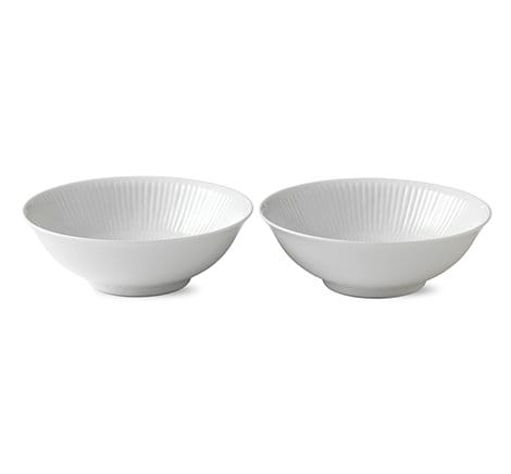 White Fluted bowl 2-pack - 35 cl - Royal Copenhagen