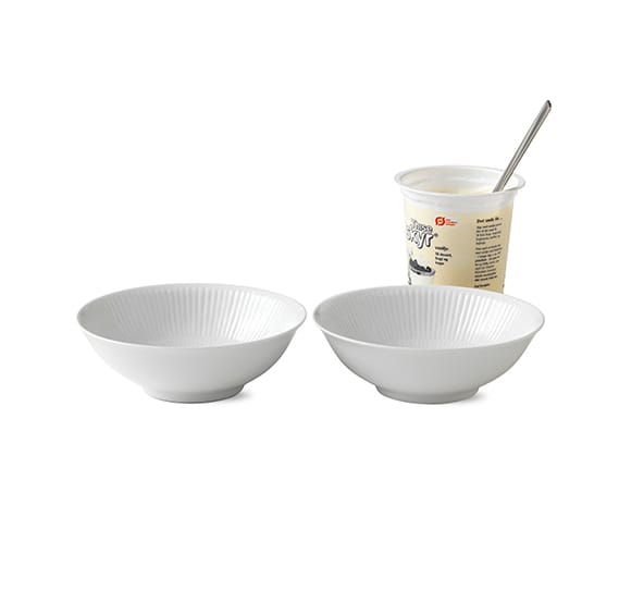 White Fluted bowl 2-pack - 35 cl - Royal Copenhagen