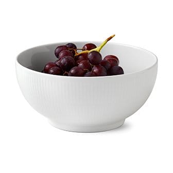White Fluted bowl - Ø 21 cm - Royal Copenhagen