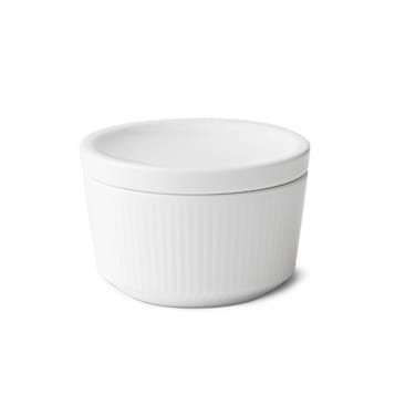 White Fluted bowl with lid - 20 cl - Royal Copenhagen