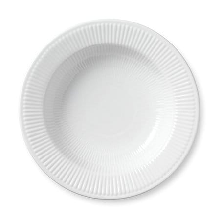 White Fluted deep plate 1 - Ø 30 cm - Royal Copenhagen