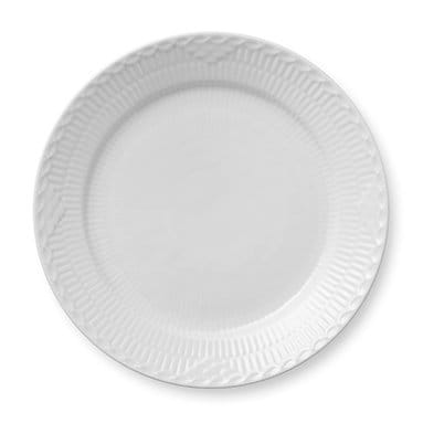 White Fluted Half Lace plate - Ø 25 cm - Royal Copenhagen