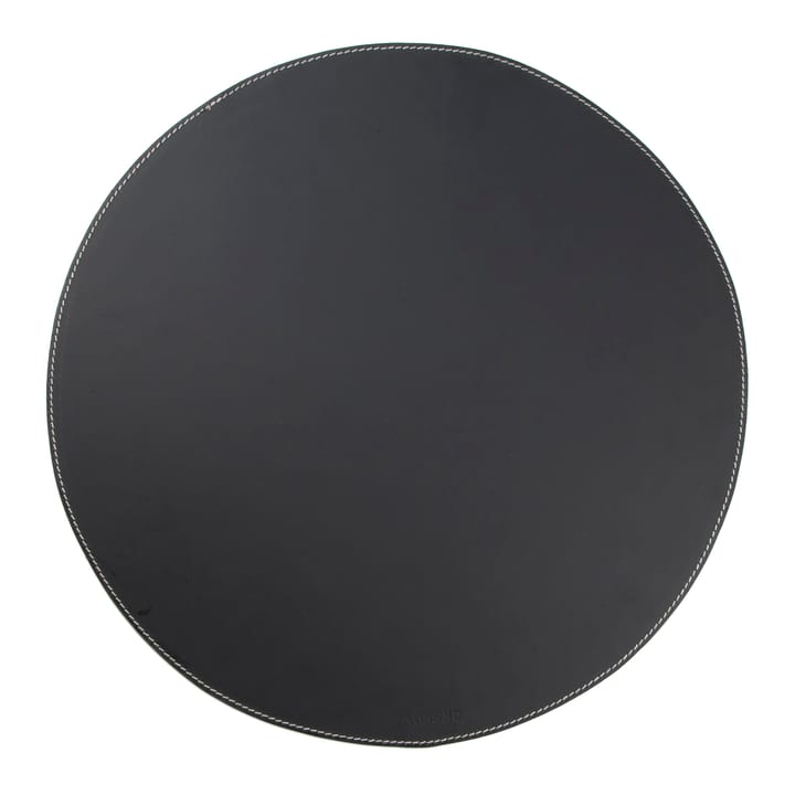 Ørskov placemat leather round - black - �Ørskov