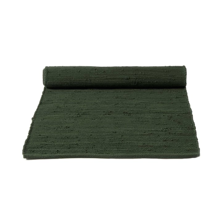 Cotton rug 65x135 cm - guilty green (green) - Rug Solid