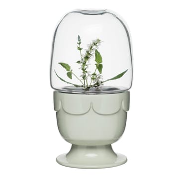 Green greenhouse on stand with glass cover - sage green - Sagaform