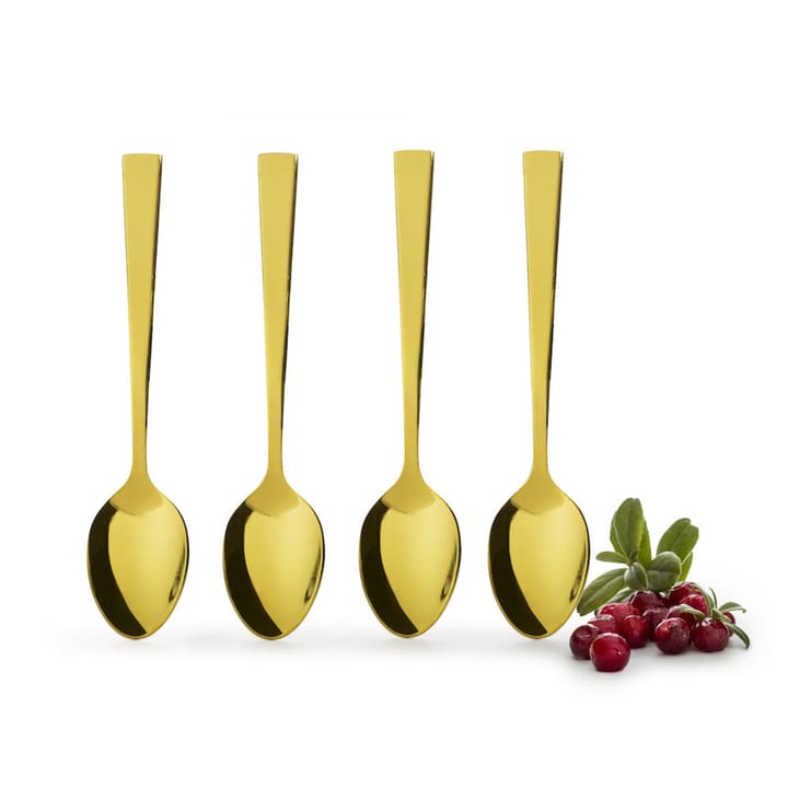 Sagaform gold-coloured spoons 4-pack - stainless steel - Sagaform