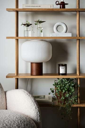 Fair table lamp 34.5 cm - Frosted glass-dark stained ash - Scandi Living