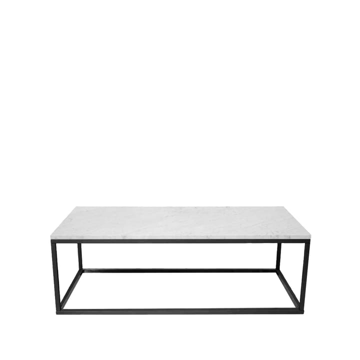 Coffee table 11 - Marble white, black lacquered stand - Scherlin