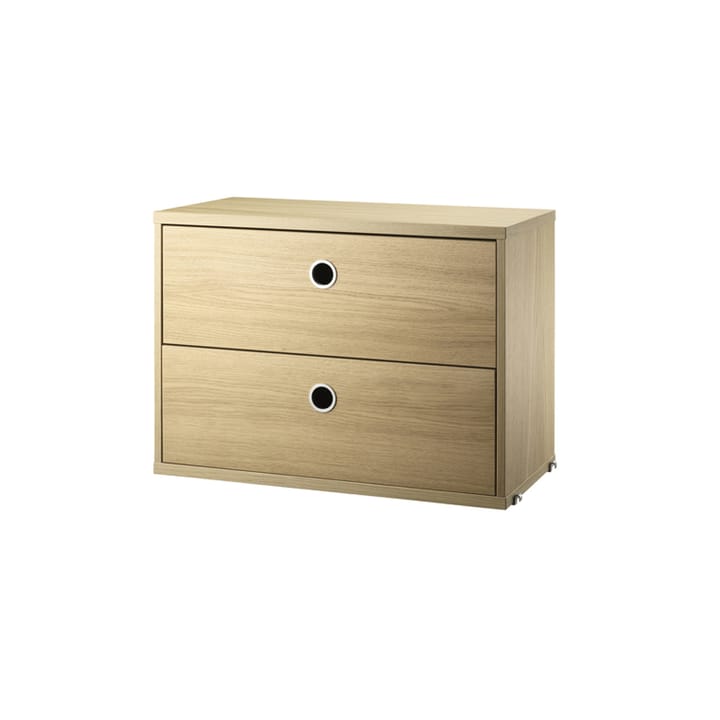 String cabinet with drawers - Oak, 58x30 cm - String