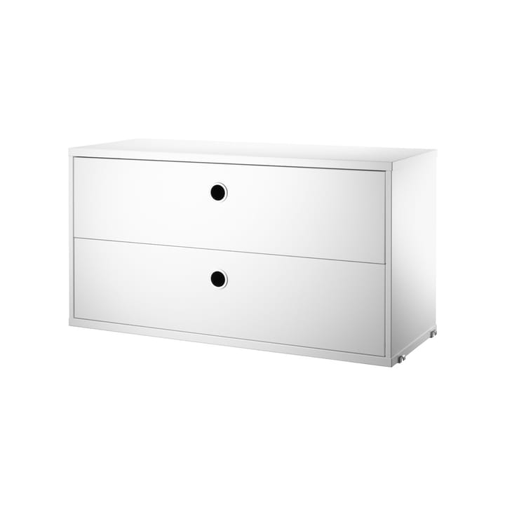 String cabinet with drawers - White, 78x30 cm - String