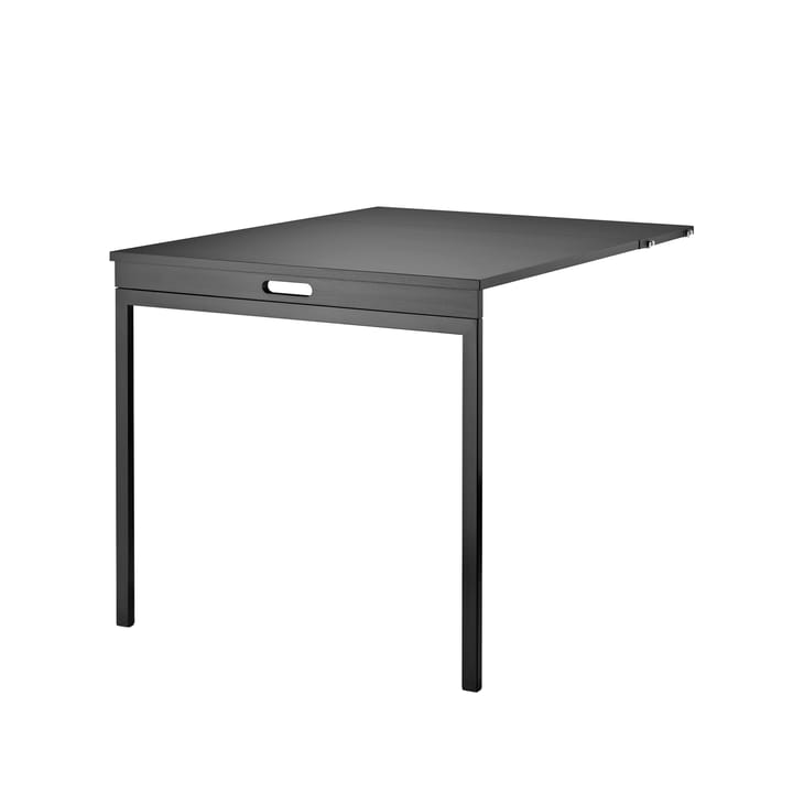 String folding table - Black stained ash, black metal legs - String