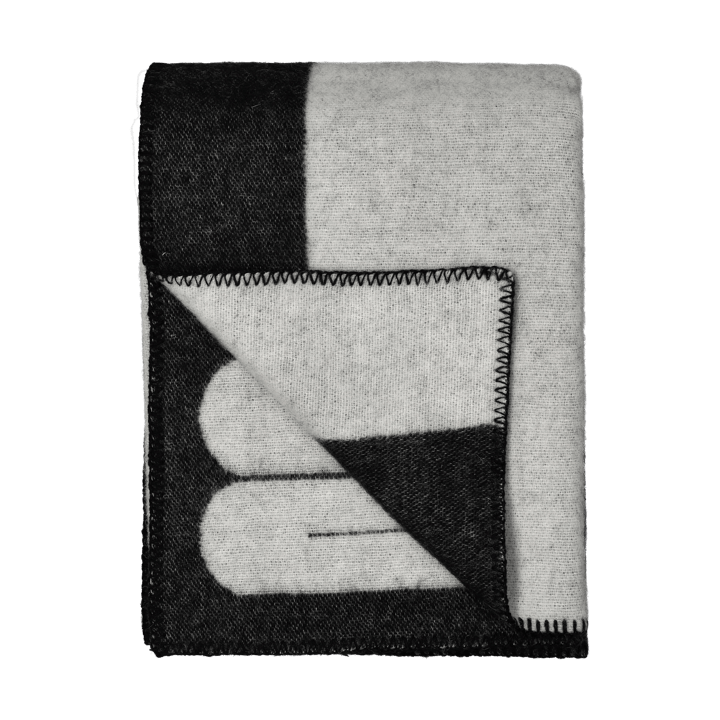 Duality plaid 130x180 cm - Black-light grey - Swedese