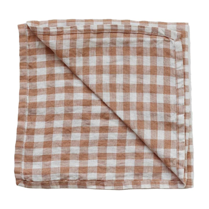 Gingham checkered kitchen towel 70x50 cm - Biscuit - Tell Me More