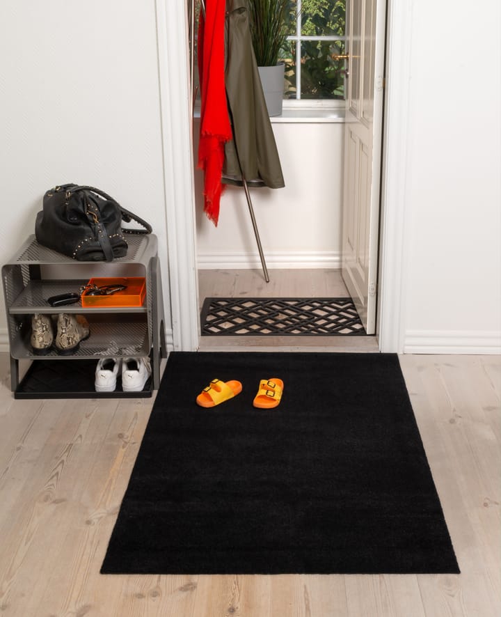 Unicolor hallway rug - Black. 90x130 cm - tica copenhagen