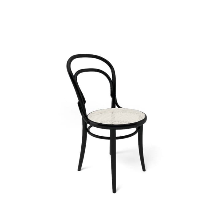 Ton no.14 chair - Black stained B123-New rattan seat - TON