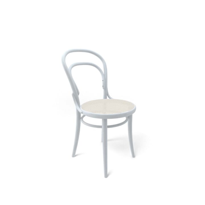 Ton no.14 chair - White stained B20-New rattan seat - TON