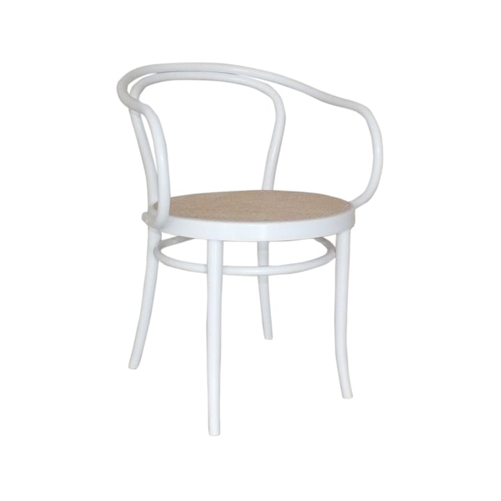 Ton no.30 armchair rattan seat - White stained B20-New Rotting - TON