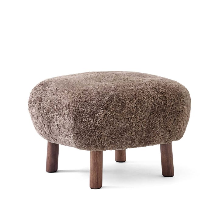 Little Petra ATD1 footstool - Sheepskin Sahara-walnut legs - &Tradition