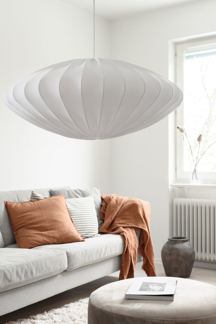 Ellipse lamp shade 80 cm cotton - White - Watt & Veke