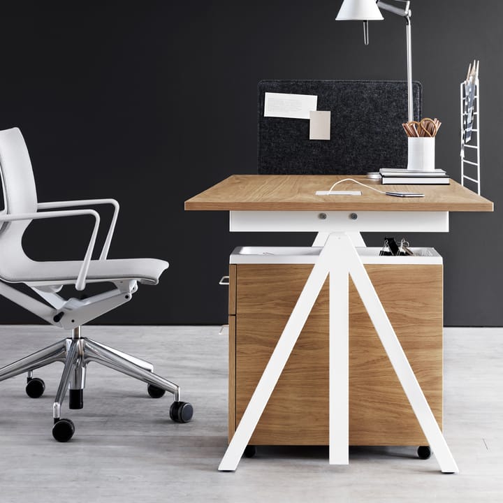 Works base for desk - White, height-adjustable - Works