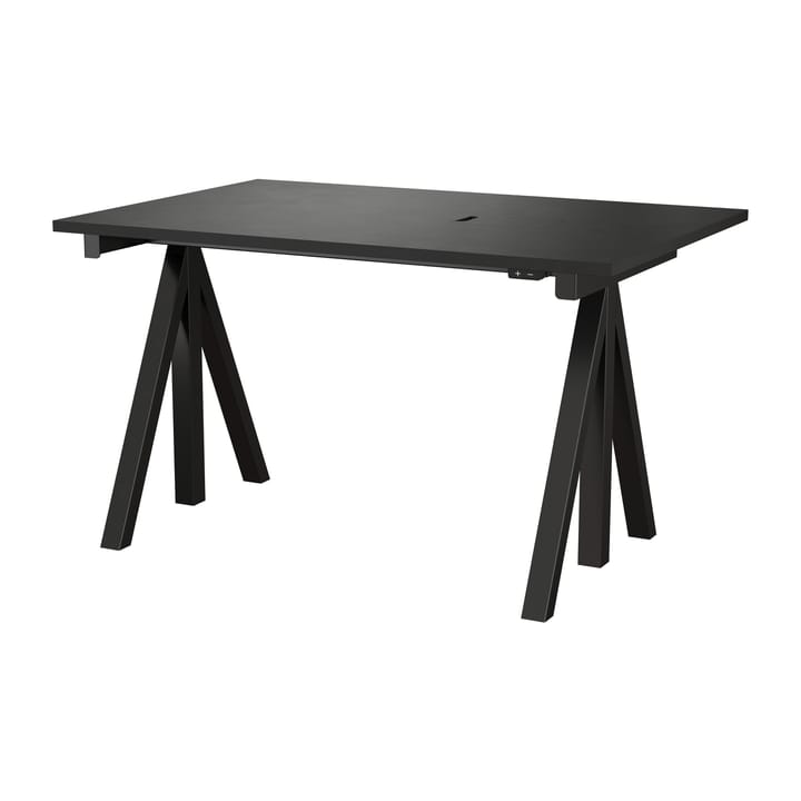 Works height-adjustable desk black 78x120 cm - undefined - Works