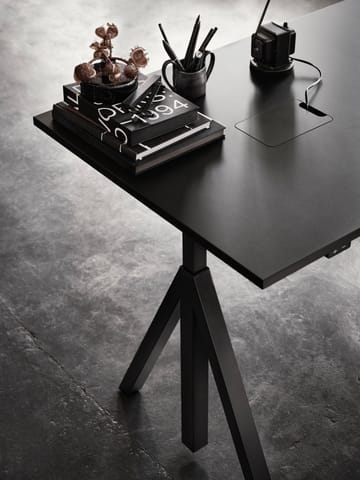 Works height-adjustable desk black 78x120 cm - undefined - Works