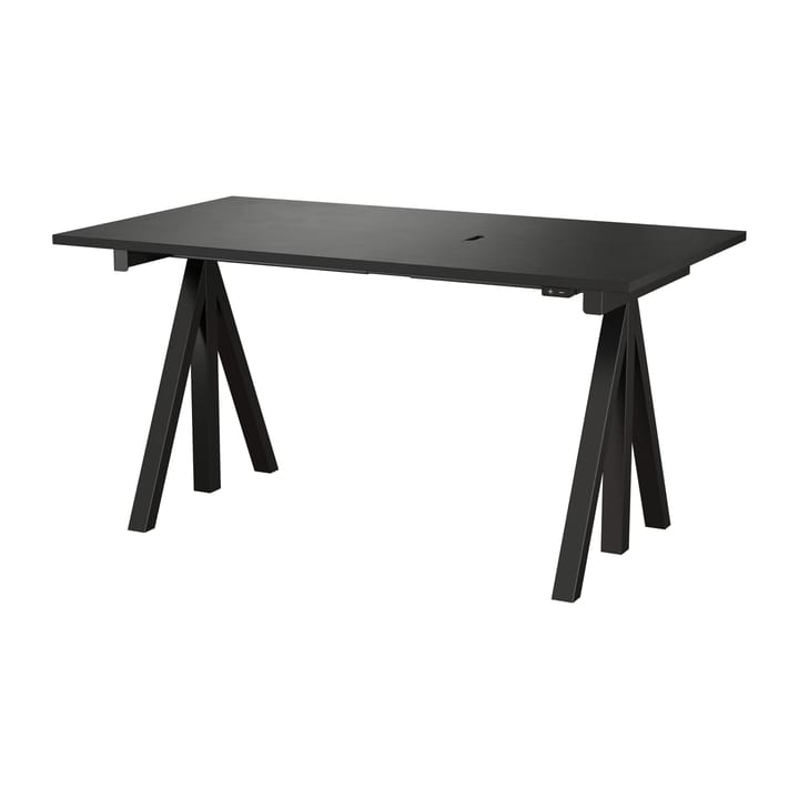 Works height-adjustable desk black 78x140 cm - undefined - Works
