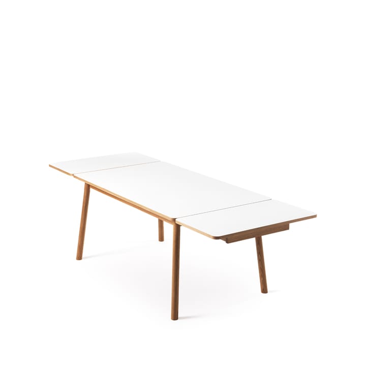 Dino+ dining table with additional disk - White. oak stand. 2st additional discs - Zweed