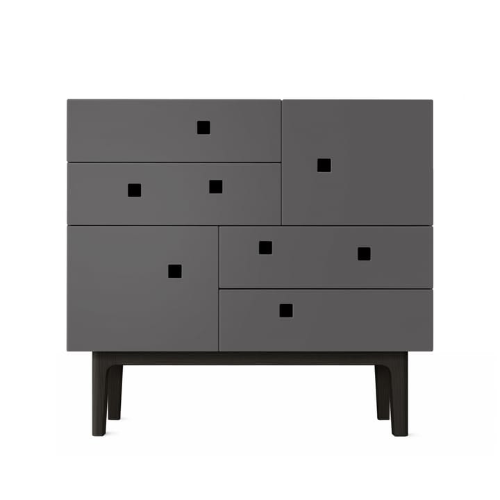 Peep B1 dresser - Slate grey, black lacquer - Zweed