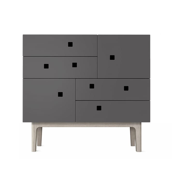 Peep B1 dresser - Slate grey, white-pigmented oak - Zweed