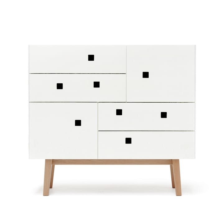 Peep B1 dresser - White, retro, oak stand - Zweed