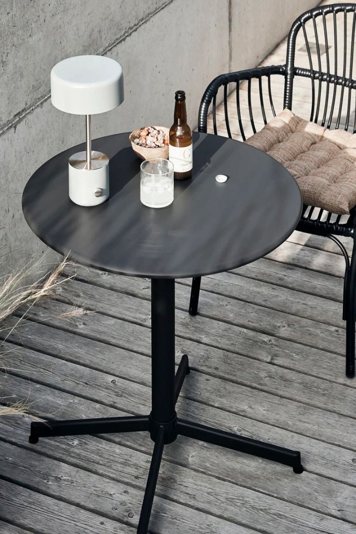 The Halo table from House Doctor is the perfect outdoor furniture for a small balcony. 